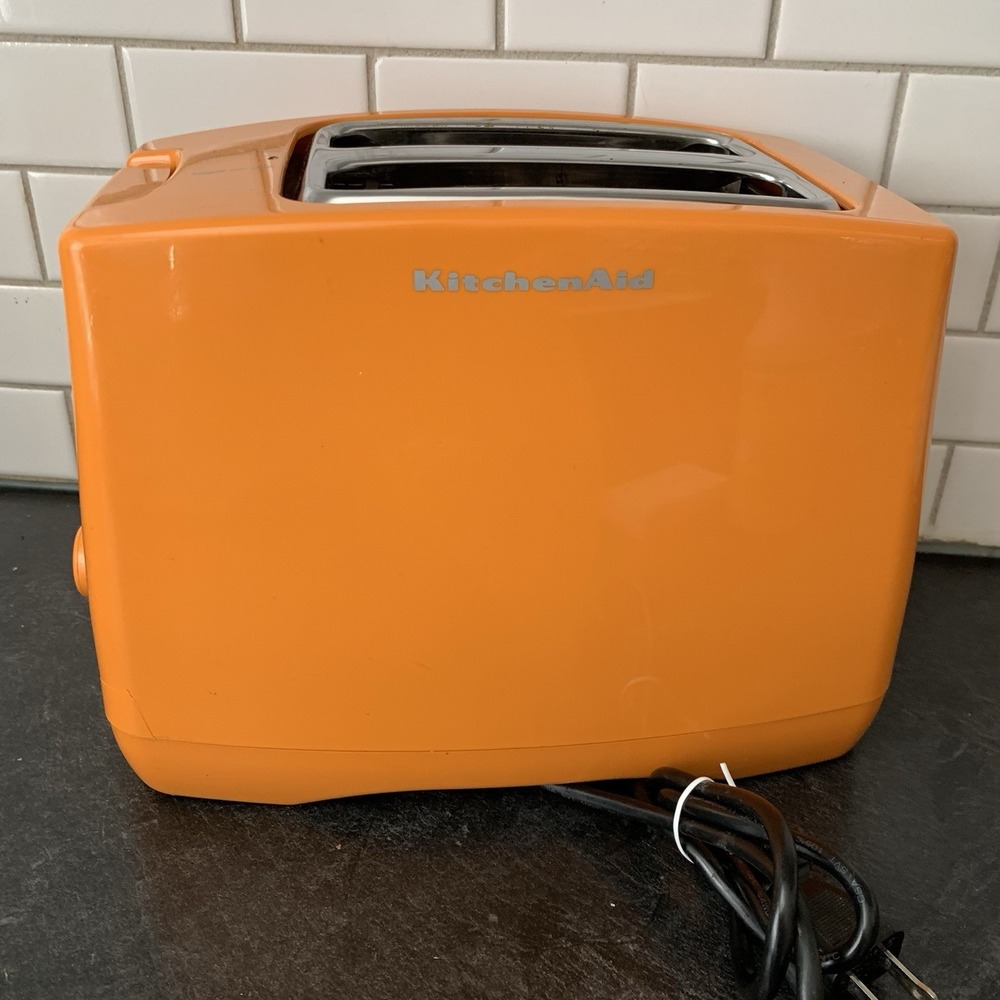 KitchenAid‎ 2 Slice Tangerine Orange Bagel Toaster KTT340TG0 Tested READ